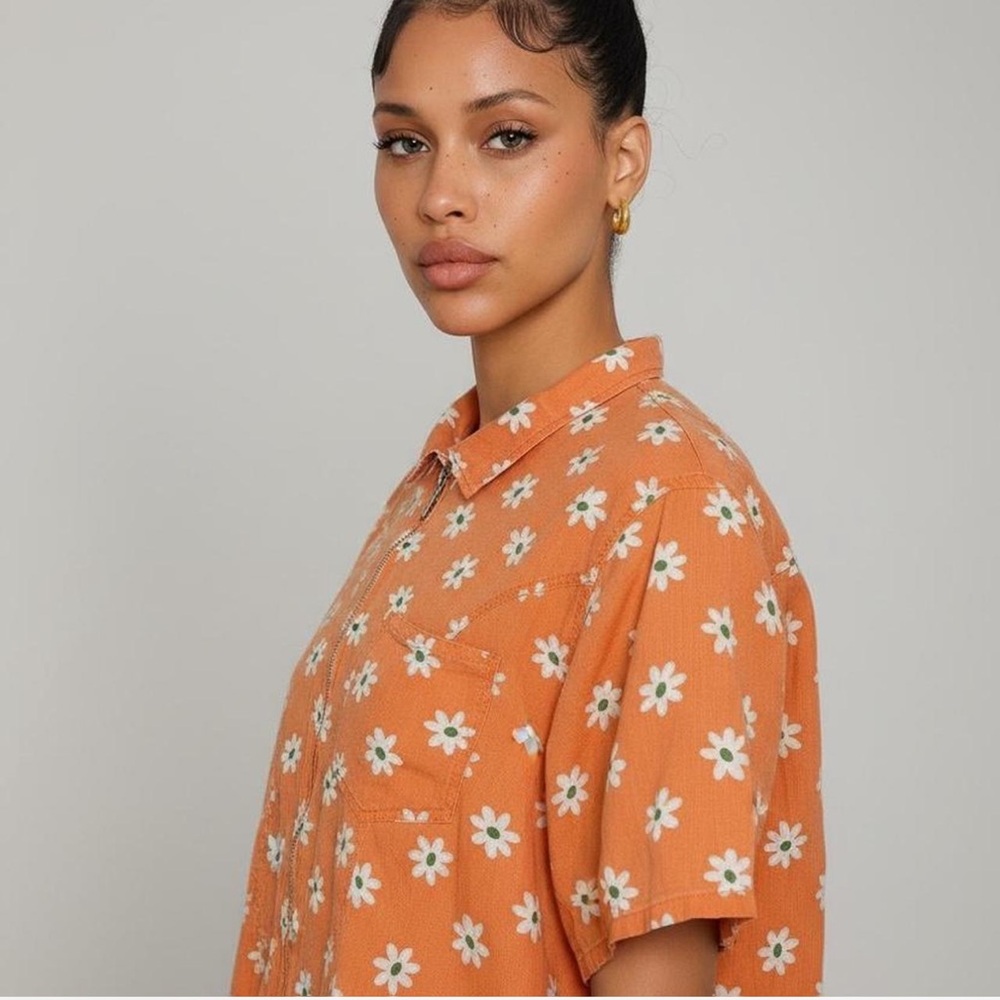 Floral Orange Women's Top